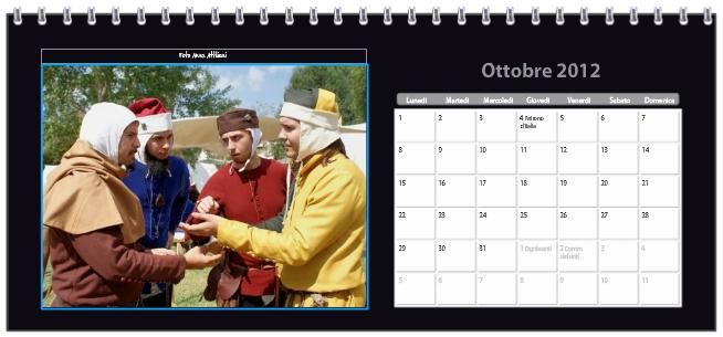Calendario da tavolo 2012